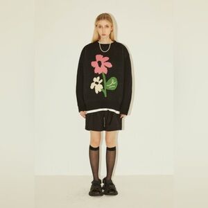 Empty Reference Flower Knit Sweater | Unisex